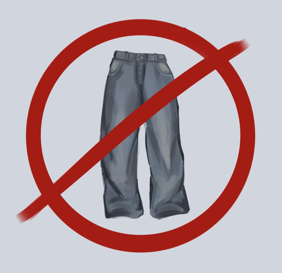 Crossed-out denim jeans symbolize American Eagle’s controversial outbreak.