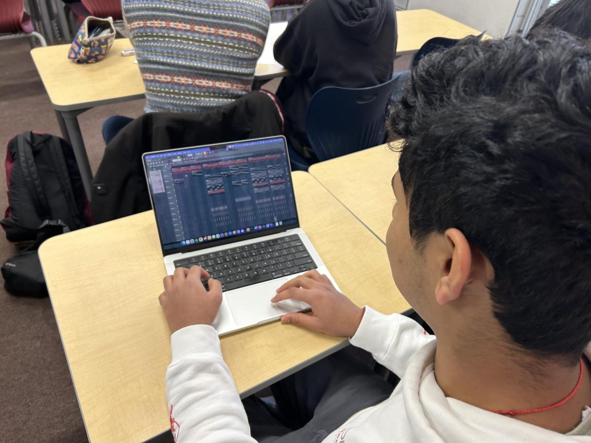 Sarukkai works on remixing a song during tutorial.