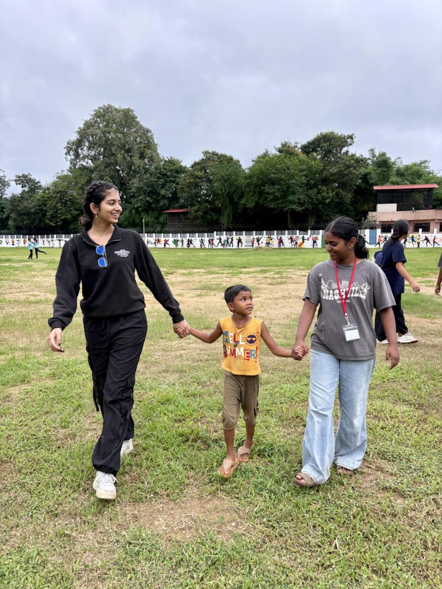  Courtesy of Tulsi Srinivasan
Srinivasan (right) helps students in the nonprofit Indians for Collective Action.