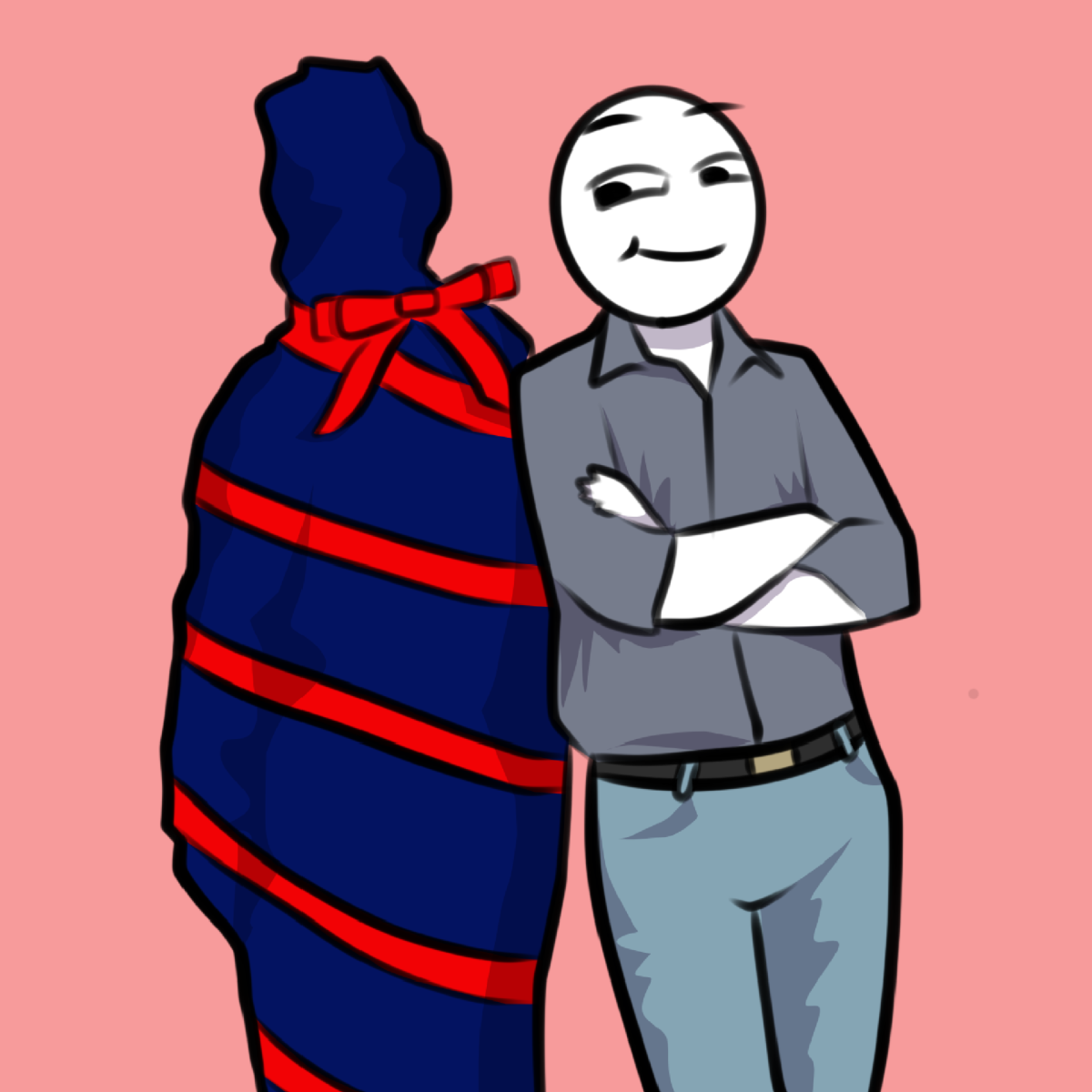 I’m pretty sure wrapping yourself in wrapping paper is a choking hazard, so please do not attempt it at home.