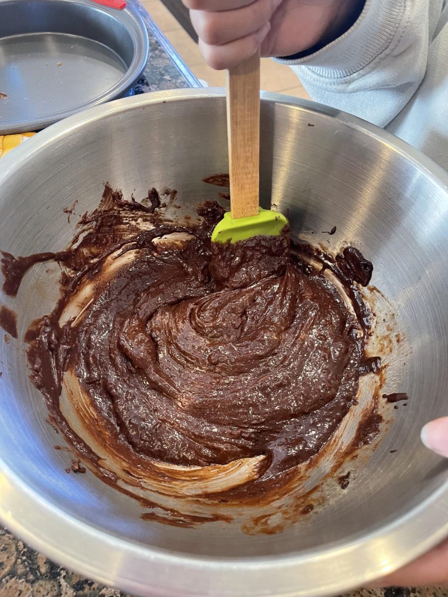 The batter came together easily, though it was relatively thick due to the Nutella.