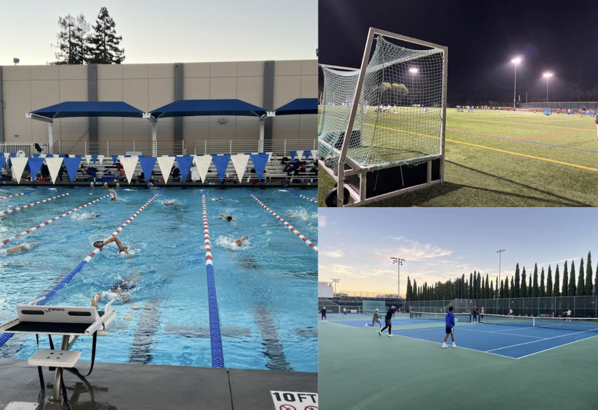 The pool, tennis courts and the upper field are just three of the many facilities rented on campus.