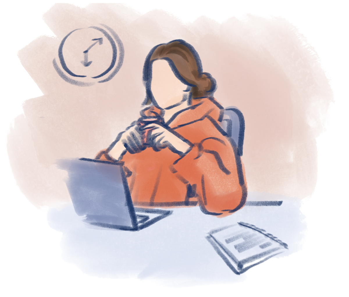 Early mornings of coffee and essays.