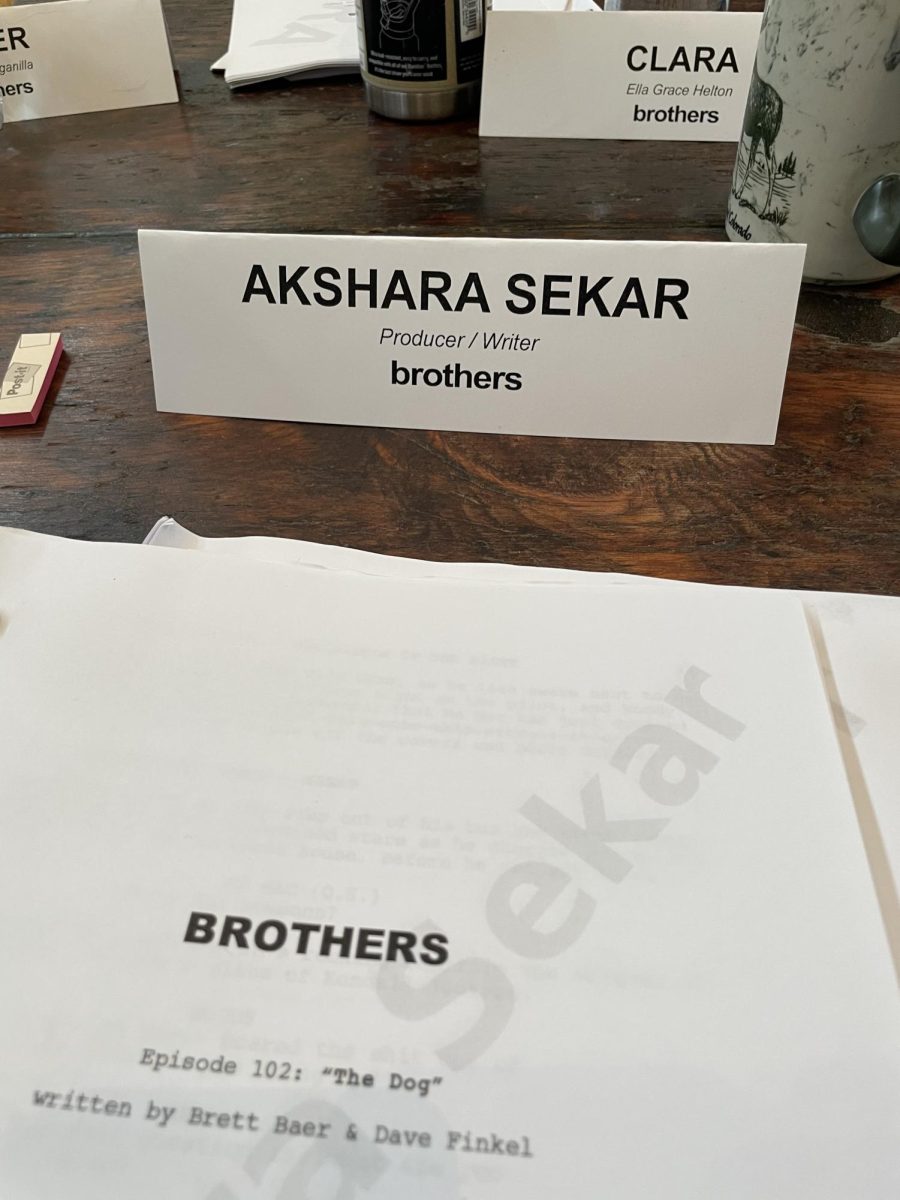 Sekar in writers room working on the upcoming show Brothers