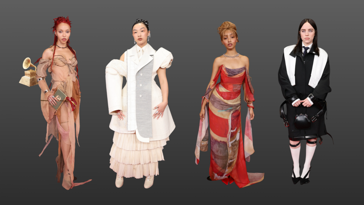 The colors adorned by attendees were often the make-or-break factors for each outfit; pictured are Fka Twigs, Audrey Nuna, Pink Pantheress and Billie Eilish.