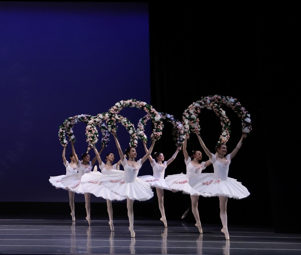  Courtesy of Lemeng Qu

Qu dances along with her ensemble at the YAGP competition.
