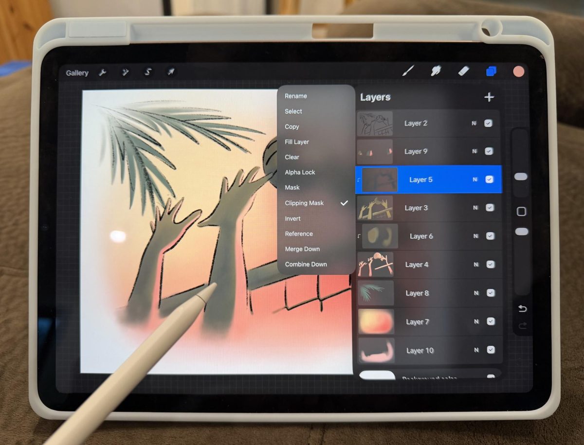 A typical workspace inside Procreate.
