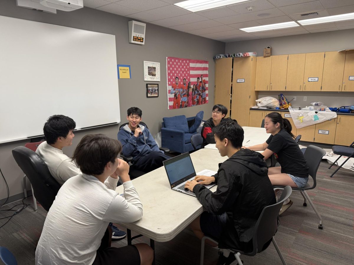 ASB officers meeting at the start of 2nd period. 