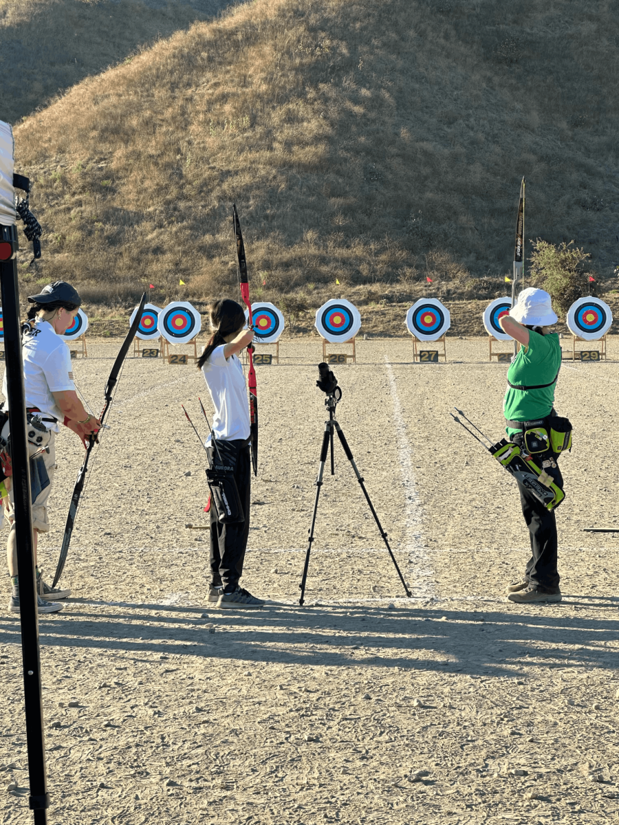  Courtesy of Sophie Poon
Poon (center) competes at the California State Outdoor Championships in 2024.