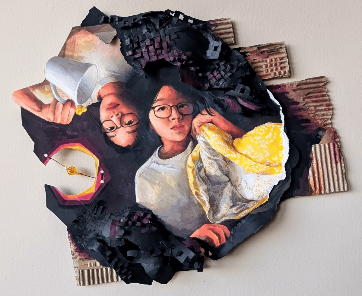 Senior Nicole Hao’s Winter 2025 art submission called "Ripple effect."