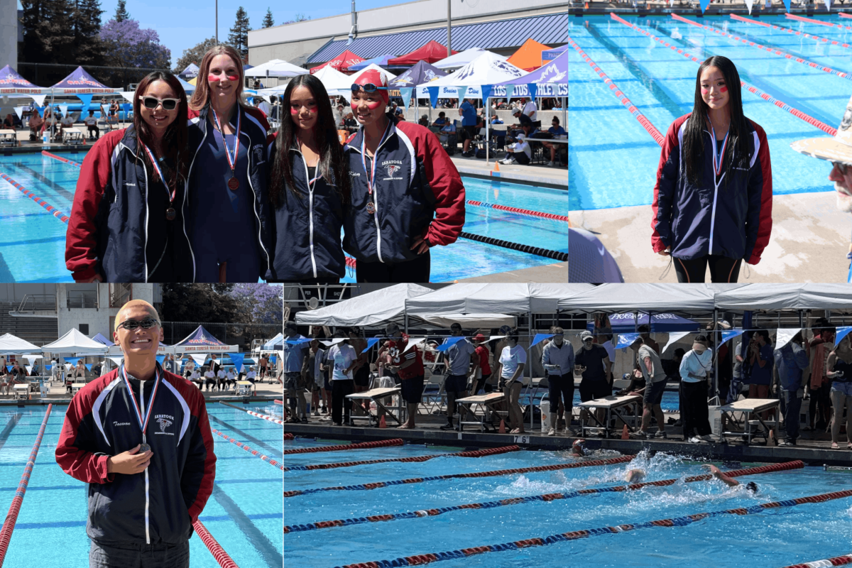  Courtesy of Michael Allegretti and Kristen Thomson
Swimmers at CCS after their exhausting but rewarding swims. 